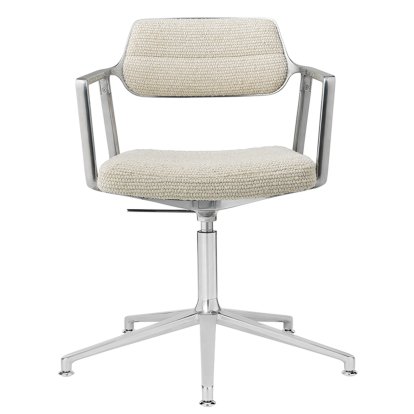 Swivel 453+ Chair, Polished, Fixed base, Viscose-wool mix Wavy