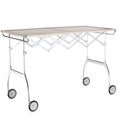 Battista Drinks Trolley, Surface matt, Cream, Chrome