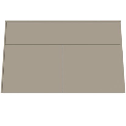 Aventa Sideboard with Door and Drawer, 120 cm, 3 Height grids, Melamine stone grey, Wall mounting