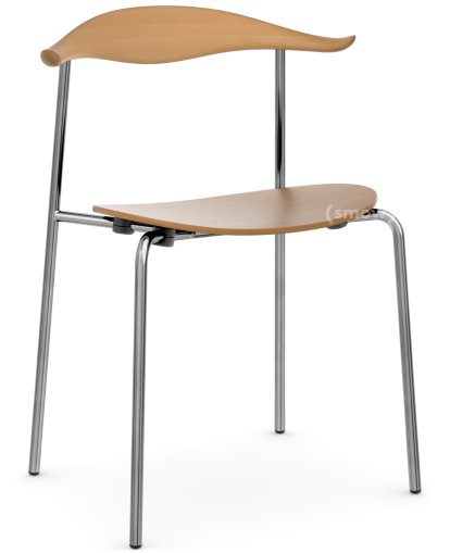 CH88T Chair, Stainless steel, Beech Oil