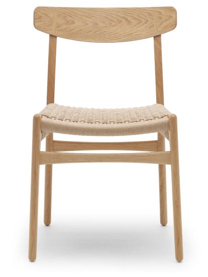 CH23 Dining Chair, Oiled oak, Nature mesh
