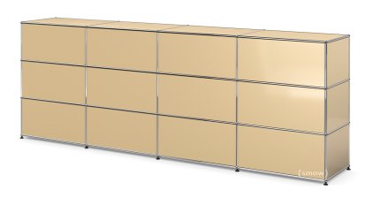 USM Haller Counter Type 1, USM beige, 300 cm (4 elements), 50 cm