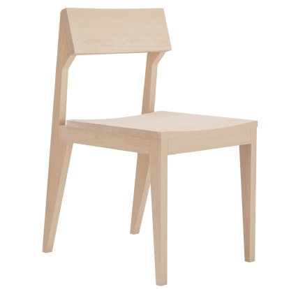 Schulz Chair, Waxed oak with white pigment, Unupholstered
