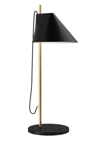 Yuh Table Lamp, Black/brass