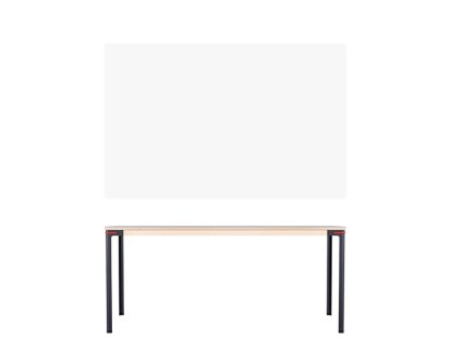 Seiltänzer Table, 75 x 160 x 90 cm, Laminate silk-matt white, Black