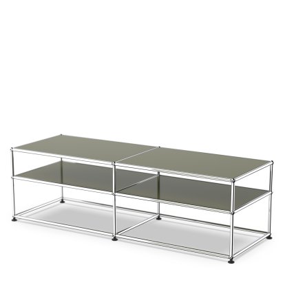USM Haller side table Type 1, Metal, Olive green RAL 6003