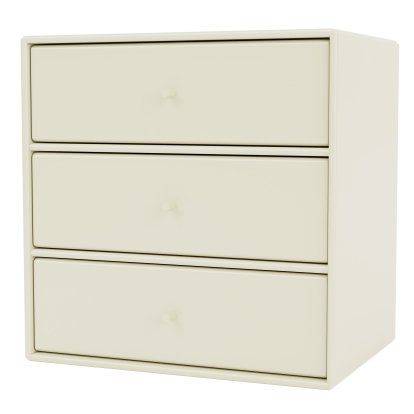Montana Mini Shelf, Module with 3 drawers, Vanilla