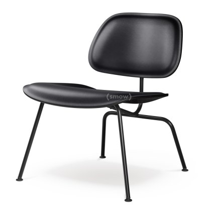 Plywood Group LCM / LCM Leather Chair, Black ash, seat leather nero, Powder-coated basic dark smooth