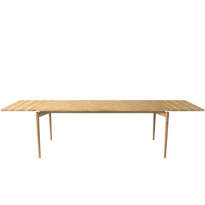 PUREdinner Table, 190 x 85 cm, White oiled oak, With 2 extension panels in the same colour (L 190-290 cm)