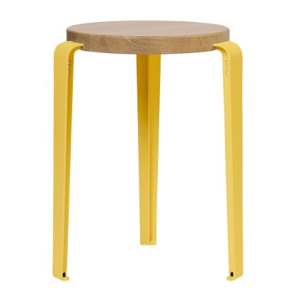 Lou Stool, Solid Wood, Solid oak, Brioche yellow