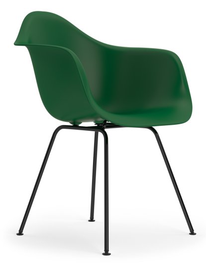 Eames Plastic Armchair DAX, Emerald, Without upholstery, Without upholstery, Standard version - 43 cm, Coated basic dark