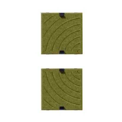 USM Soft Panel Mono for USM Haller Shelves, 35 cm x 35 cm, Green, Curves