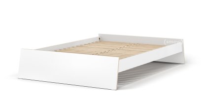 Stockholm Bed, 140 x 200 cm, White, Without headboard, With slatted frame