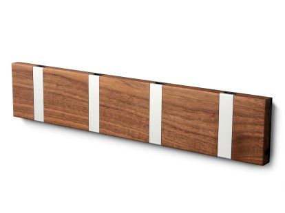 Knax, 4 hooks, Aluminium, Walnut oiled