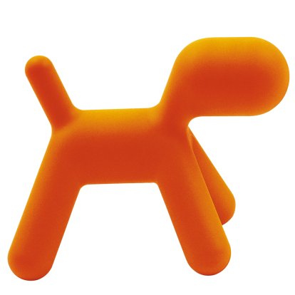 Puppy Stool, Extra large (H 81 x W 61,5 x D 102 cm), Polyethylene (intended for use outdoors), Matt orange (1001 C)