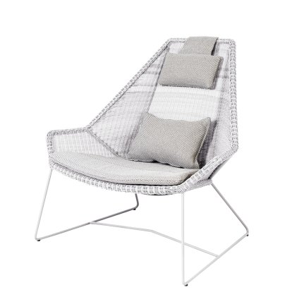 Breeze Highback Lounge Chair, White grey, Focus - Light grey
