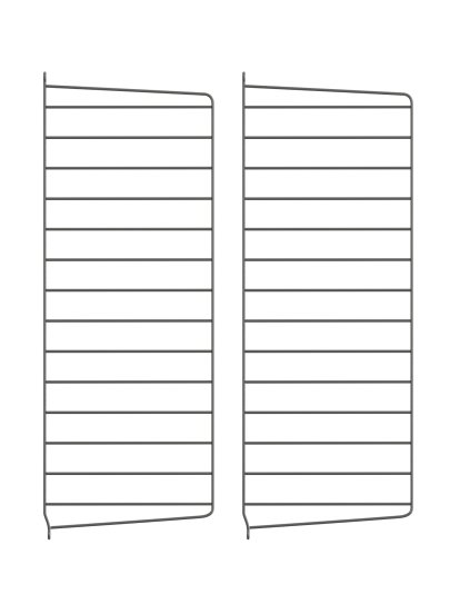 String System Wall Panel, Set of 2, 75 x 30 cm, Dark grey