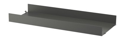 String System Metal Shelf, 78 x 30 cm, Edge deep, Dark grey