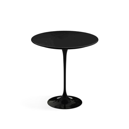 Saarinen Round Side Table, 51 cm, Black, Fenix black