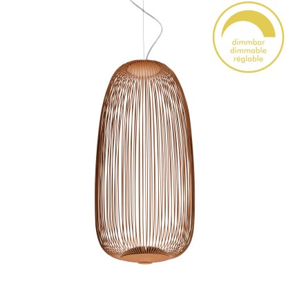 Spokes Pendant Lamp, Ø32,5 cm, Copper, Dimmable