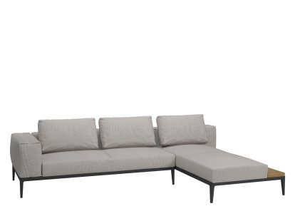 Grid Lounge Sofa, Left armrest, Seagull, With waterproof cover