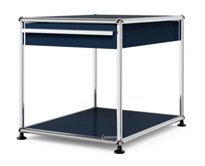 USM Haller Side Table with Drawer, Steel blue RAL 5011