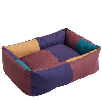 Dog Bed, H 30 x W 96 x D 75 cm, Burgundy / green