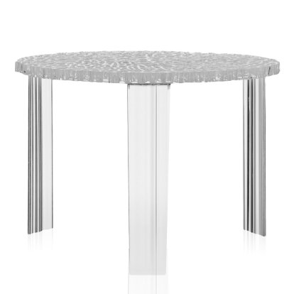 T-Table Side Table, 36 cm, Transparent, Clear glass