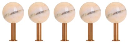 Dots Stone Wall Hooks Set of 5, Rosa Portogallo / copper