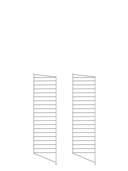 String System Floor Panel, Set of 2, 115 x 30 cm, Dark grey