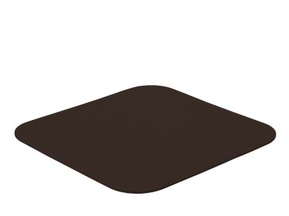 Felt Coasters for Componibili, 1, Square (rounded corners), 36 x 36 cm, 008 chocolate