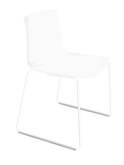Catifa 46 Sledge, White, Unicoloured, White, Without armrests