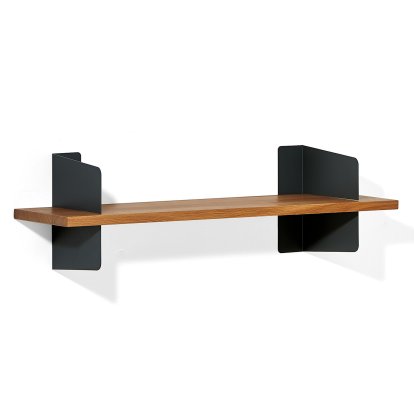Wall Shelf Atelier, Solid oak, Black, Version 1, 100 cm