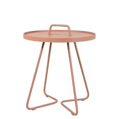 On-the-move Side Table, Small - H 54 cm x Ø 44 cm, Dark rose