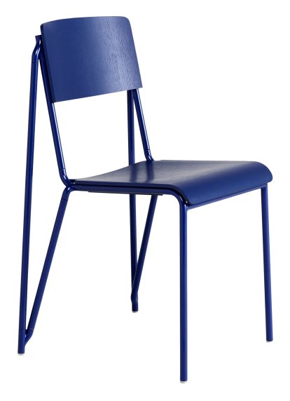 Petit Standard Chair, Ultramarine blue stained oak, Ultramarine blue powder coated steel