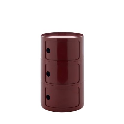 Componibili Container Big, 3 Compartments, Burgundy
