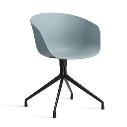 About A Chair AAC 20 Swivel Chair, Dusty blue 2.0, Black powder coated aluminium