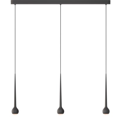 Falling Sun Pendant Lamp, Black, 3 shades