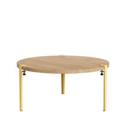 Tiptoe Side Table Brooklyn, Oak finish, Brioche yellow