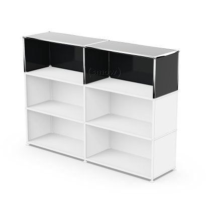 USM Haller Extension Kit Vertical 2, Graphite black RAL 9011, 35 cm