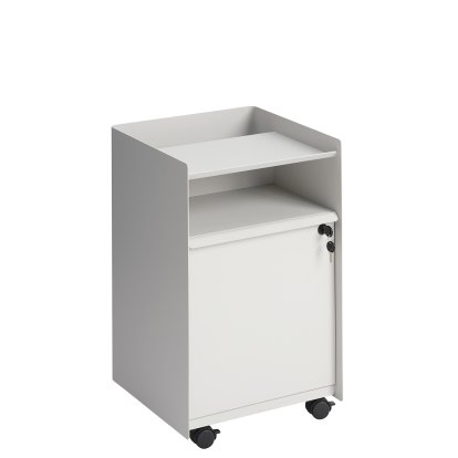 Folded Trolley, H 61,5 cm, Grey, Closed, lockable