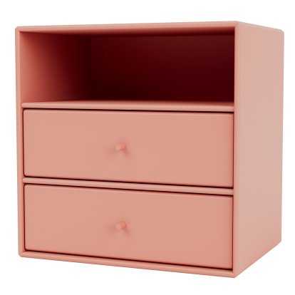 Montana Mini Shelf, Module with 2 drawers, Rhubarb