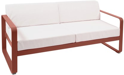 Bellevie 2-Seater Sofa, Off-white, Red ochre