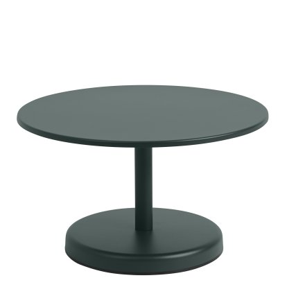 Linear Steel Coffee Table, Ø 70 x H 40 cm, Dark green