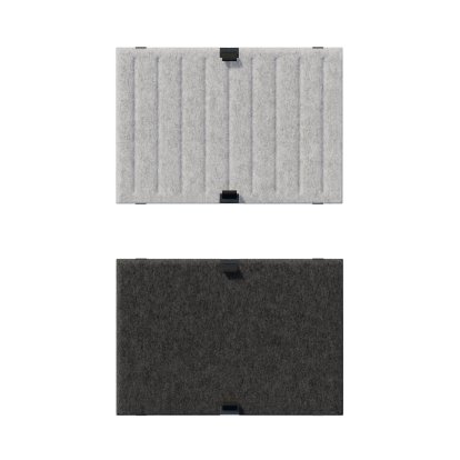 USM Soft Panel Duo for USM Haller Shelves, 50 cm x 35 cm, Grey / Dark grey