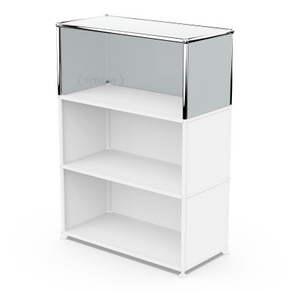 USM Haller Extension Kit Vertical 1, USM matte silver, 35 cm