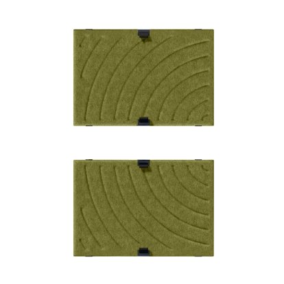 USM Soft Panel Mono for USM Haller Shelves, 50 cm x 35 cm, Green, Curves