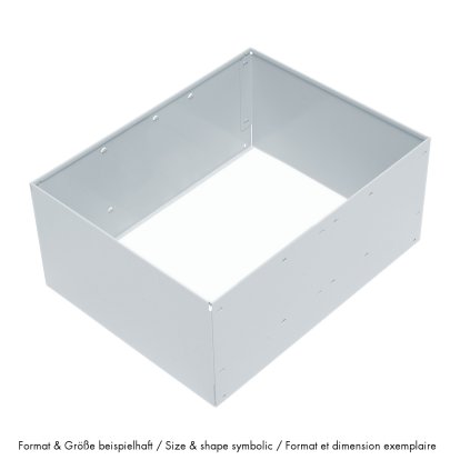 USM Metal Box Insert for USM Haller Extension Door, 75 x 50 x 35, USM matte silver