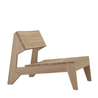 Schulz Lounge Chair, Waxed oak with white pigment