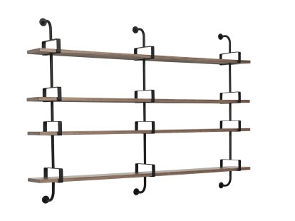 Démon Shelf, W 215 x H 140 cm, American walnut